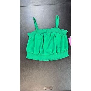 RILEY & RAE WOMENS CROPPED SMOCKED TANK TOP SIZE L NEW P1-64